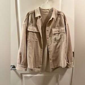 Red Dress Corduroy Shacket